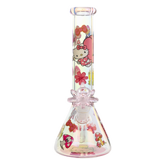 10" 5mm Blossom Kitty Glass Bong