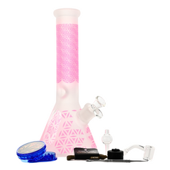 12" 5mm Sacred Geometry Glass Bong