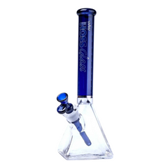 14" Hoss Glass Pyramid w/ Colored Top Tube Bong