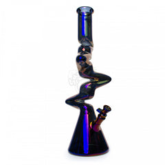 16" Metallic Terminator Finish 4-Arm Zag Beaker Tube (K3133) - SmokeTime