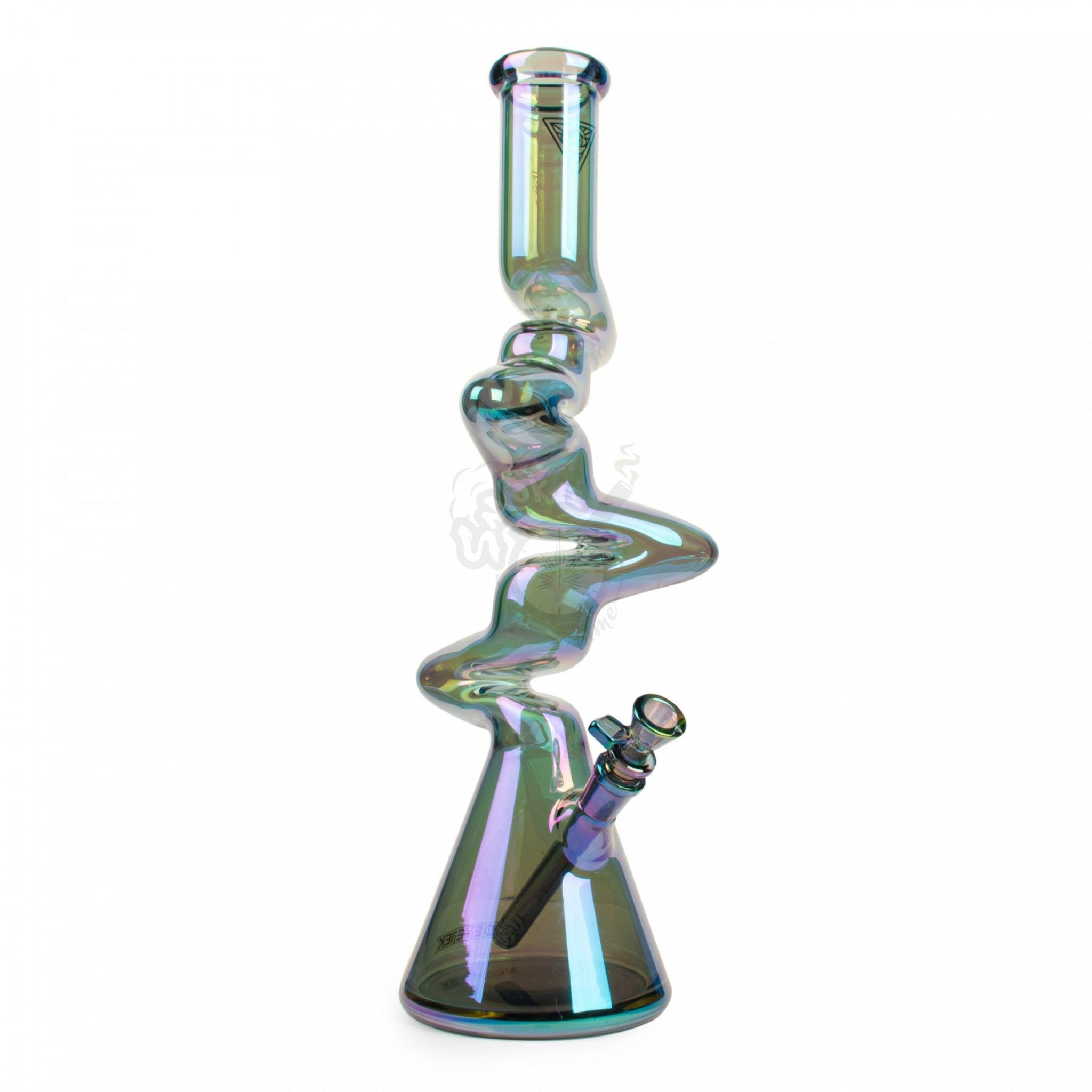 16" Metallic Terminator Finish 4-Arm Zag Beaker Tube (K3133) - SmokeTime