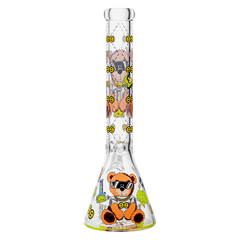 16" 7mm Cheech Baked Bear Beaker Bong