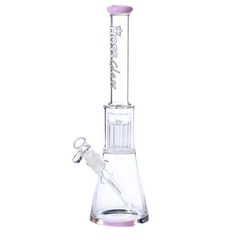 16" Hoss Glass Colored Accent Beaker w/ 12 Arm Percolator (Pink)