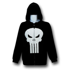 Punisher White Skull Zip-Up Hoodie