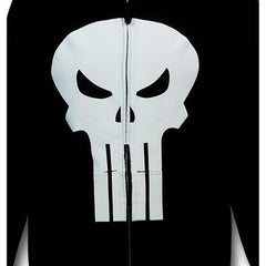 Punisher White Skull Zip-Up Hoodie