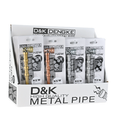 4.5" D&K Triple Ring Skull Etched Metal Pipe w/ Screens