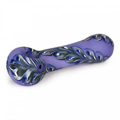 4.5" Frosted Purple 1/2 Paisley Hand Pipe - SmokeTime