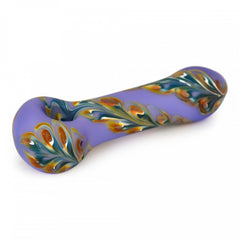 4.5" Frosted Purple 1/2 Paisley Hand Pipe - SmokeTime