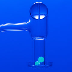 Quartz Banger w/ Ball Carb Cap & Glow Terp Beads Set - 14mm M