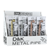 6" D&K All Zinc Metal Leaf & Skull Design Pipe Set w/ Screens
