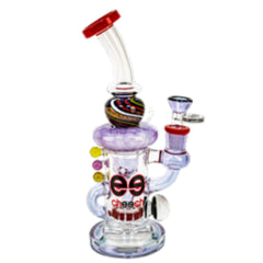 9" Cheech Dichro Worked Recycler - SmokeTime