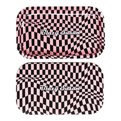 Blazy Susan Trippy Checker Rolling Tray w/ Lid - Medium
