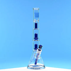 18" Castle bong Double Showerhead 7mm