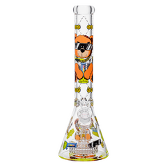 16" 7mm Cheech Baked Bear Beaker Bong