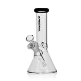 8" Arsenal Colored Rim Glass Bong