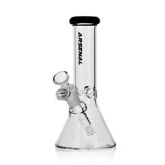 8" Arsenal Colored Rim Glass Bong