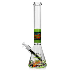 16.5" 7mm Arsenal Psychedelic Blaze Glass Bong