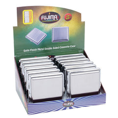 Fujima Metal Finish Double-Sided Cigarette Case - King Size