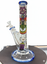 OG 16" Mushroom and Cat 9mm Decal Tube Bong