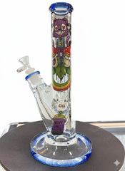 OG 16" Mushroom and Cat 9mm Decal Tube Bong