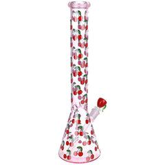 Life Is A Bowl Of Cherries Beaker Water Pipe - 18" / 7mm Thick / 14mm F