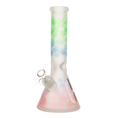 12" 7mm Faded Leaf Glass Bong