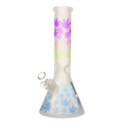 12" 7mm Faded Leaf Glass Bong