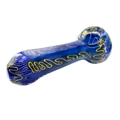 4" OG Original Blue Wave Handpipe -1001