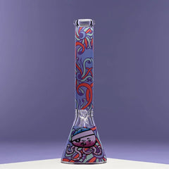 16"Octopus Beaker Bong 9mm Thick Glass castle glass