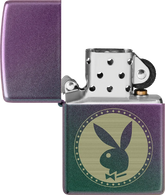 Brass Zippo Playboy Classic Iridescent Windproof Pocket Lighter