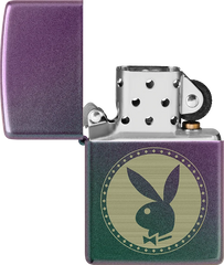 Brass Zippo Playboy Classic Iridescent Windproof Pocket Lighter