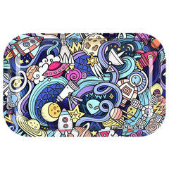Pulsar Metal Rolling Tray - Space Junk