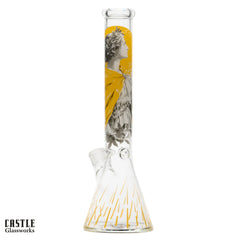Castle Glassworks 16-Inch Princess Warrior Beaker Bong 5mm Thick Glass