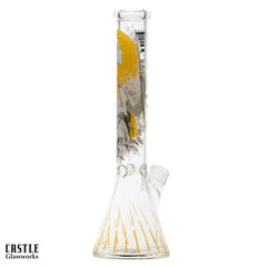 Castle Glassworks 16-Inch Princess Warrior Beaker Bong 5mm Thick Glass