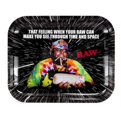 Raw oops metal rolling tray- Large