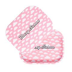 Blazy Susan Pink Clouds Metal Rolling Tray w/ Lid - Small & Medium