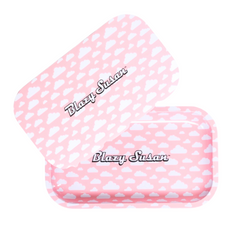 Blazy Susan Pink Clouds Metal Rolling Tray w/ Lid - Small & Medium