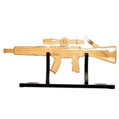 24" Machine Gun Bong - Includes Wooden Display Stand (MB1417)