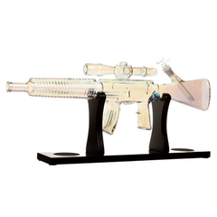 24" Machine Gun Bong - Includes Wooden Display Stand (MB1417)
