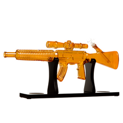 24" Machine Gun Bong - Includes Wooden Display Stand (MB1417)