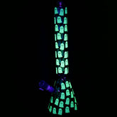 Ghostly Glow Beaker Water Pipe Glow in dark- 18" - 14mm