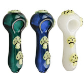 Glow in the Dark Mushroom Spoon Pipe - 4"
