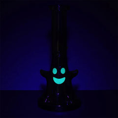 Pulsar Happy Ghost Glass Water Pipe - 10" / 14mm F