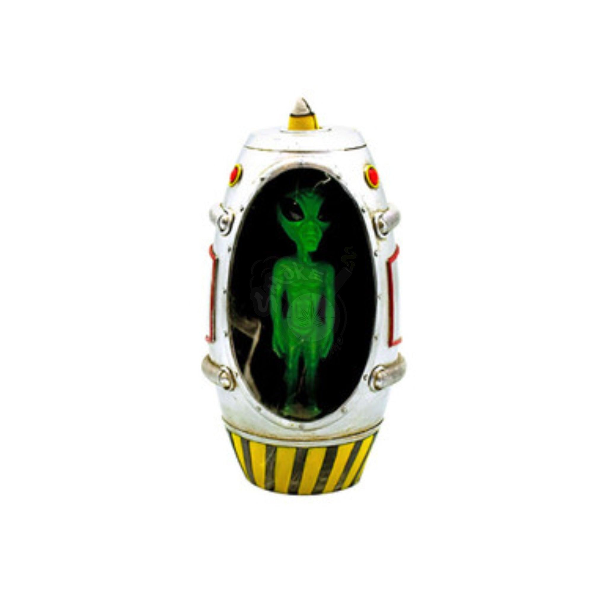 Alien in Ship Backflow Incense Burner (3153) - SmokeTime