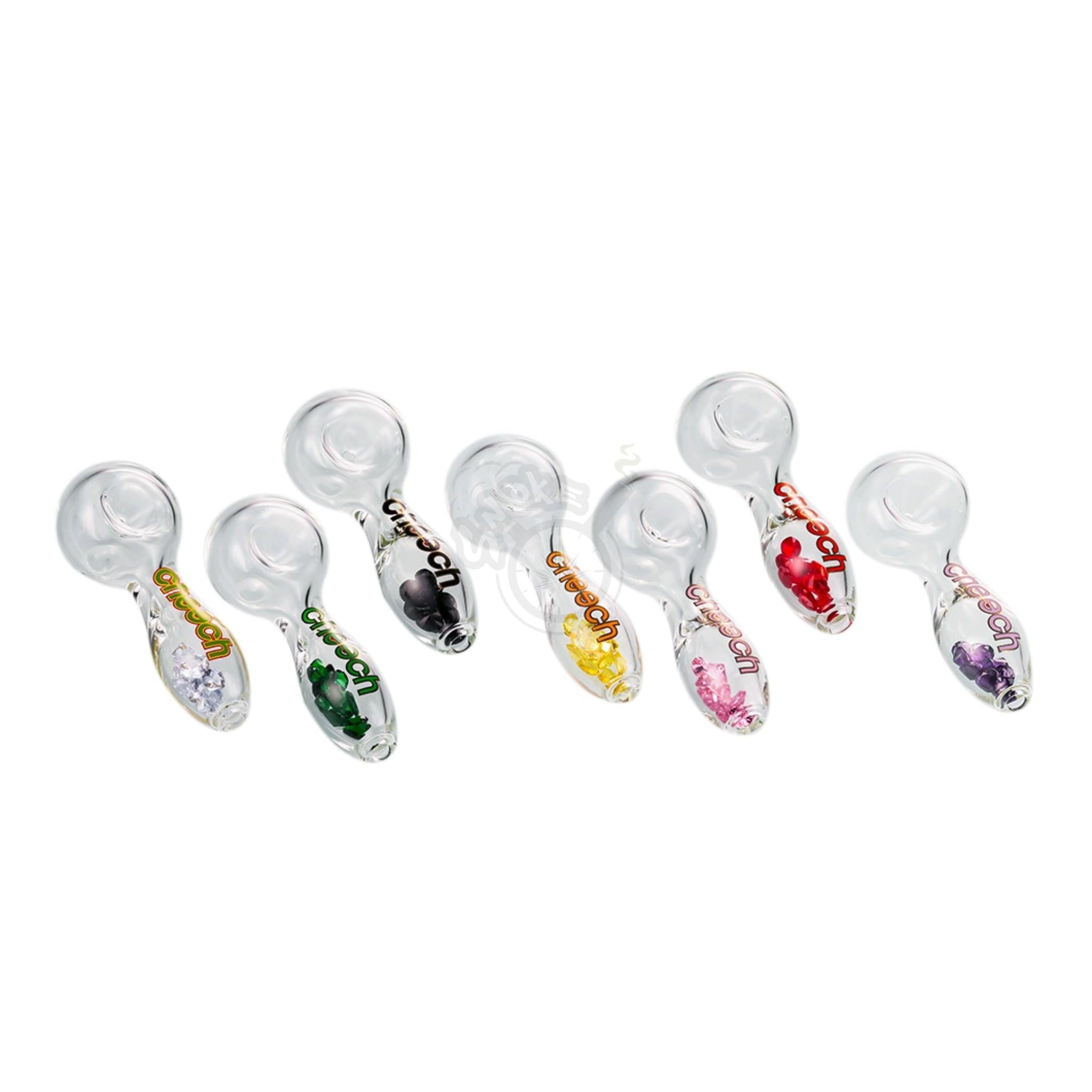 Cheech Clear Glass /w Diamonds Pipes (CH-PIPE 1152) - SmokeTime