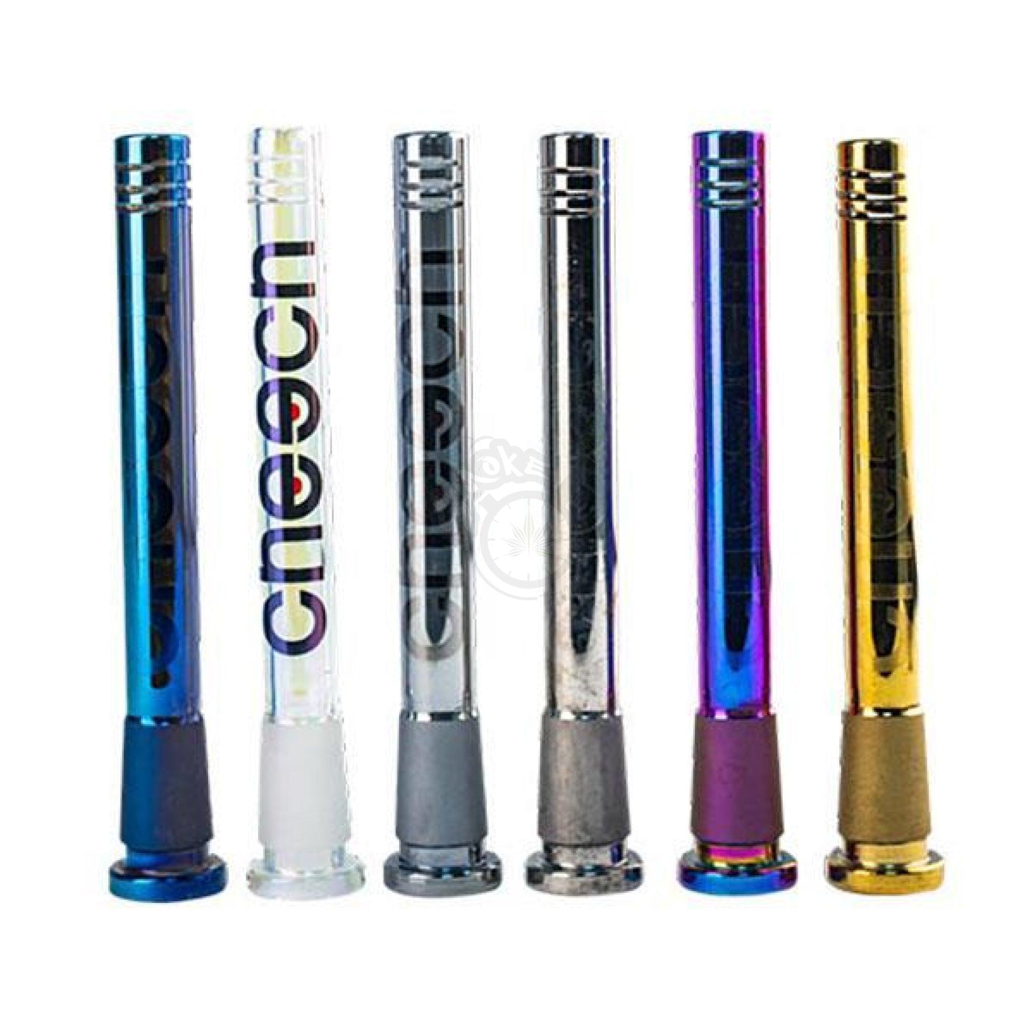 Cheech Glass 4.5" Downstem W/Slits - Electroplating style , assorted colors (STEM-013) - SmokeTime