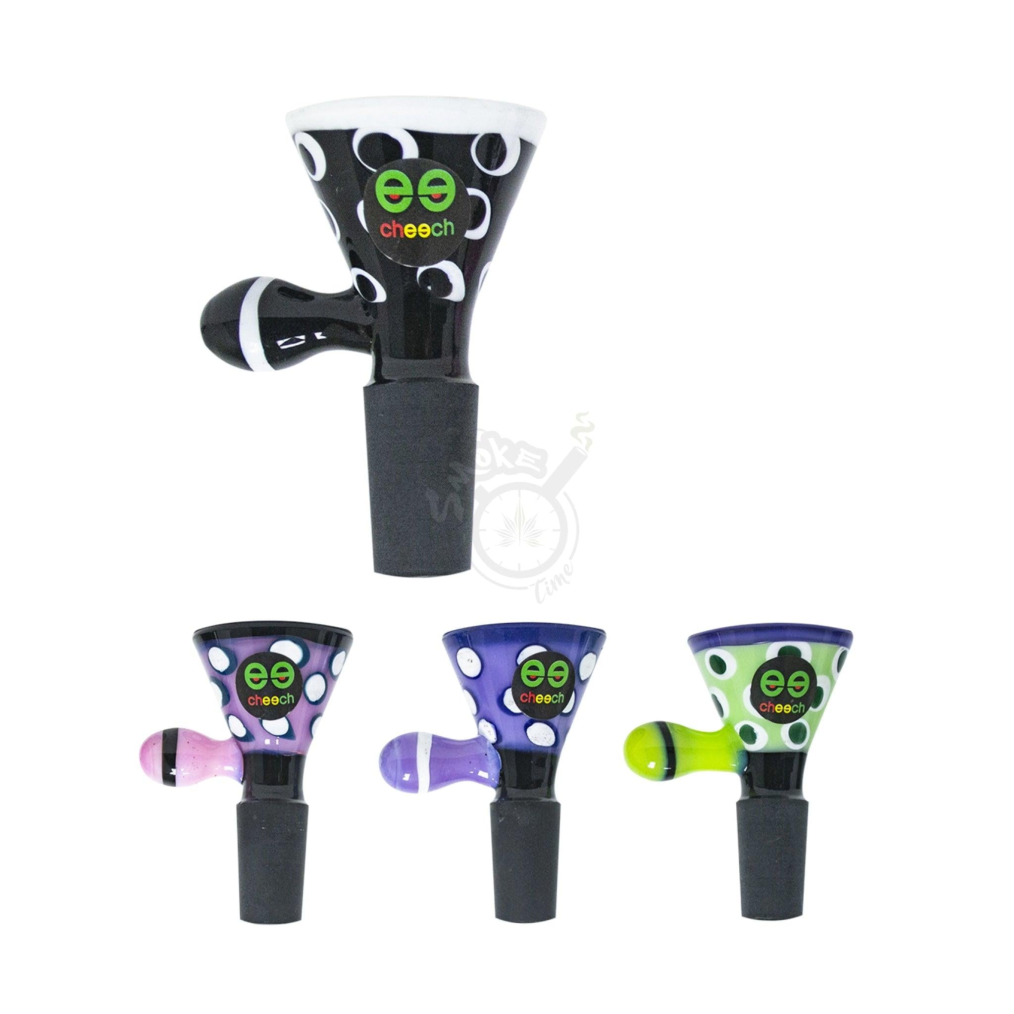 Cheech Glass Bowl - With Dots 14mm Choice of Colors (BOWL-029) - SmokeTime