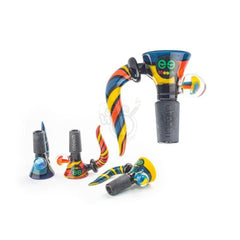 Cheech Glass Bowl With Horn - Assorted Colors (Bowl-059) - SmokeTime