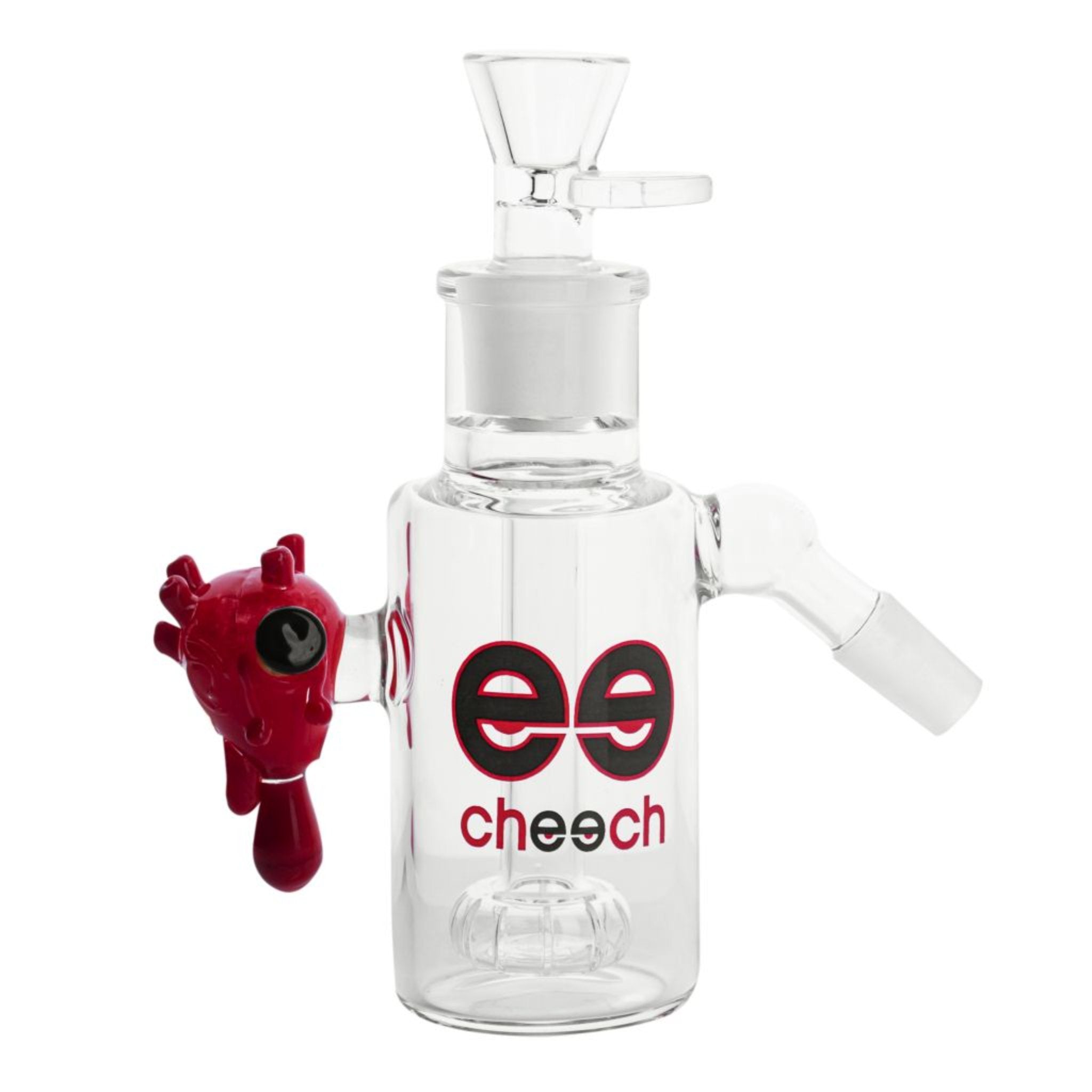 Cheech Showedhead Ashcatcher w/ Heart 14mm to 18mm (CHB-222) - SmokeTime