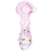 Greetings Kitty Glass Spoon Pipe - 4"